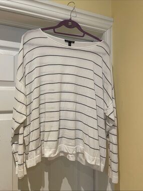 Eileen Fisher Effortlessly Chic Striped Lightweight Sweater